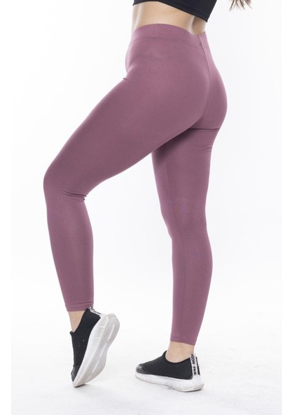 Gül Kurusu Beli Lastikli Toparlayıcı Tayt modelleri