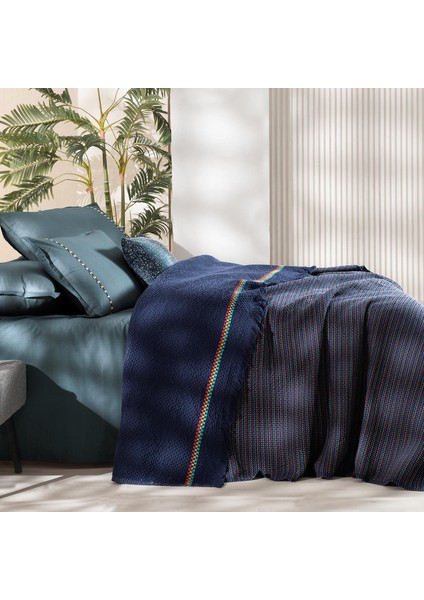 Fayette Lacivert Tek Kişilik %100 Pamuk İpliği Boyalı Pike Takımı fiyatları