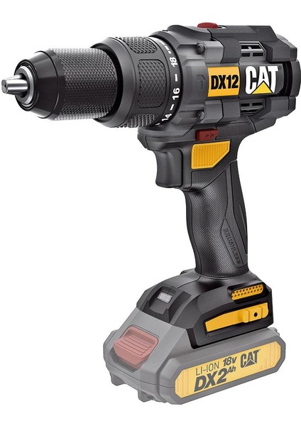 Cat DX12B 18VOLT Kömürsüz Profesyonel Şarjlı Darbeli Matkap (Akü Dahil Değildir)