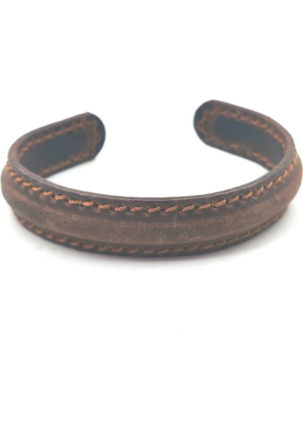 El Işçiliği Ile Özel Üretilmiş Deri Kaplamalı Bakır Bileklik modelleri