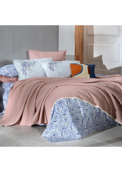 Adrian Bej Çift Kişilik %100 Pamuk Pike Takımı