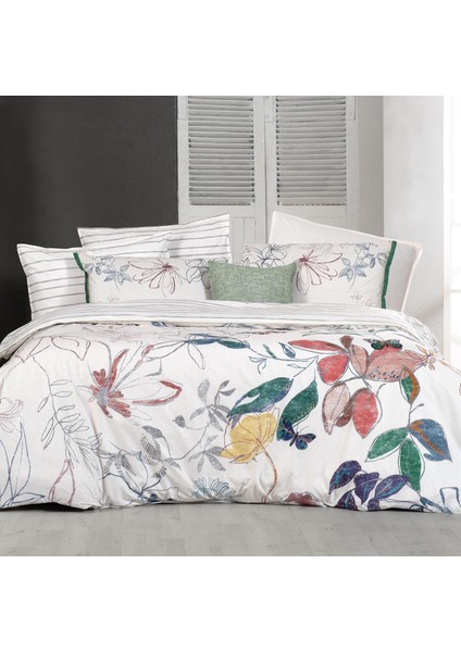 Adali Bej King Size (Battal Boy) %100 Pamuk Nevresim Takımı