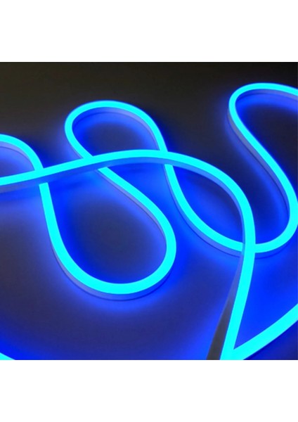 Neon LED Şerit 5metre (Mavi) LED Zincir Bandı Hortum Esnek Dekoratif Aydınlatma Işık 12V 10W (1. Gen.) indirimleri