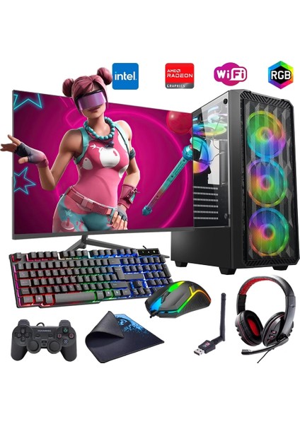 I5 12400F 16GB Ddr4 1tb M2 8gb RX580 27" 165Hz Mon. Oyun Bilgisayarı (Gaming Set)