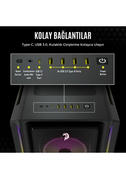 Toru x Aı TRX2501W Ultra 9 48GB Ddr5 1tb M.2 SSD 16GB Rtx 5080 Sıvı Soğutma 1200W 80+G W11P