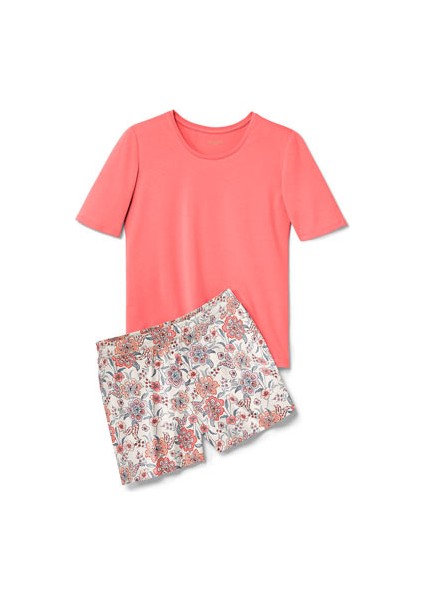 Şortlu Pijama Takımı, Papaya