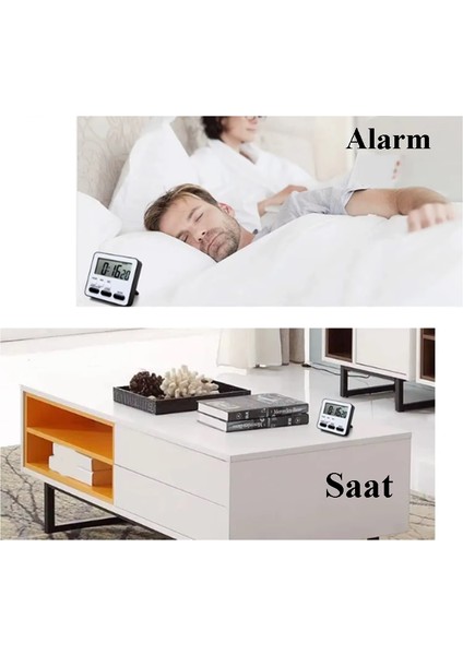ZK-2206 Alarmlı Dijital Öğrenci Sınav Kronometresi 24 Saat Ileri ve Geri Sayım Kronometresi Saat / Alarm / Kronometre / Mıknatıslı