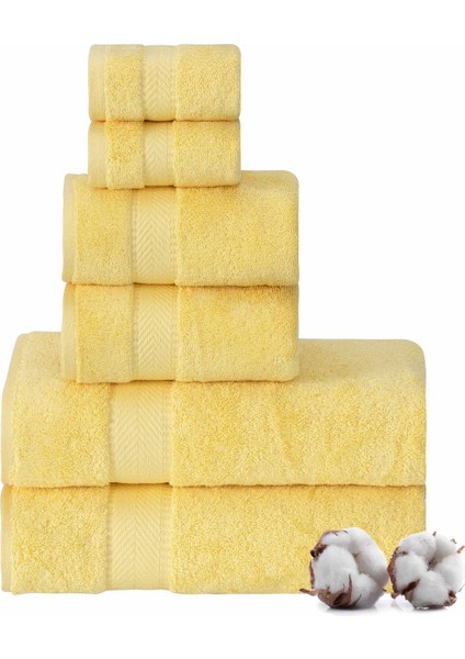 Pamuklu Havlu Takımı 6'lı Set