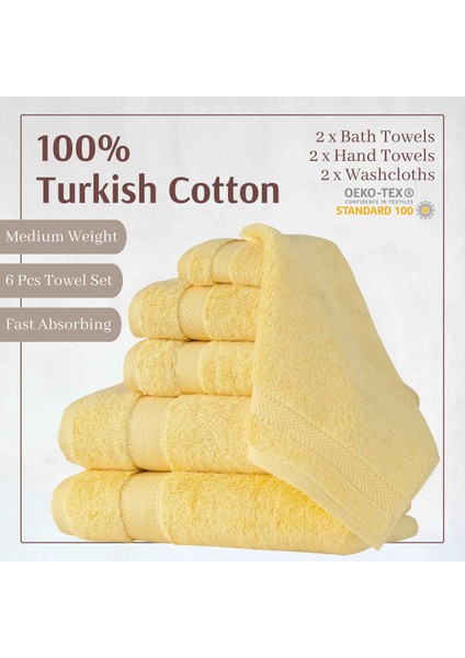 Pamuklu Havlu Takımı 6'lı Set