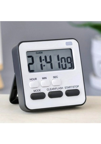 LED Dijital Mutfak-Öğrenci-Spor Zamanlayıcısı 24 Saat Geri Sayım Alarm Mıknatıslı Masa Üstü Tabanlı