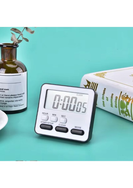 LED Dijital Mutfak-Öğrenci-Spor Zamanlayıcısı 24 Saat Geri Sayım Alarm Mıknatıslı Masa Üstü Tabanlı