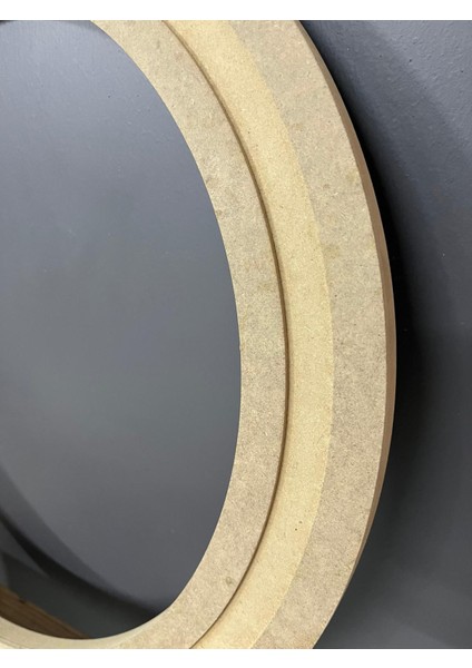 Tekkanal Düzdesen Yuvarlak Aynaçerçevesi 52 cm çapında 6 cm Yüzey Genişliği