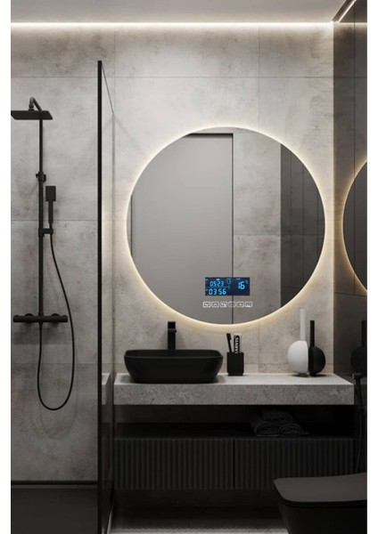 75cm Dokunmatik Akıllı Ayna Bluetoothlu Buhar Tutmayan Banyo Aynası 3 Renk Ledli Lavabo Aynası fiyatları