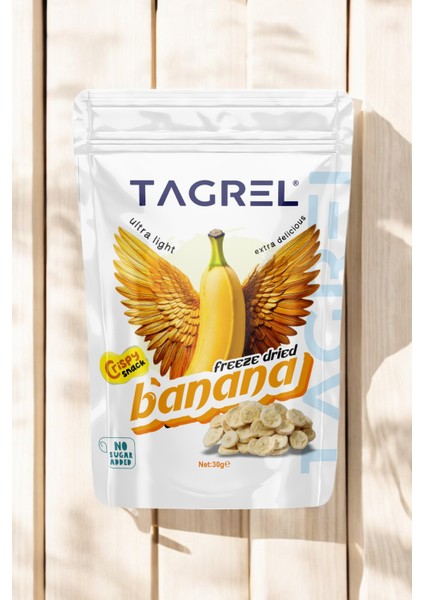 Muz Kurusu 30GR. Sağlıklı Atıştırmalık Meyve Cipsi Dondurularak Kurutulmuş - Freeze Dried Bananas