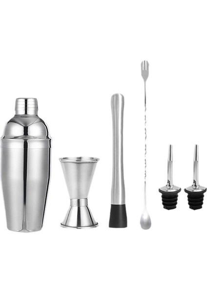 Shaker Seti Paslanmaz Çelik Snow Bardak Shaker 6 Parçalı Tam Barmenlik Seti (Yurt Dışından)