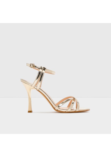 Anıda-Tr Sandalet Yüksek Topuklu Sandalet;abiye Sandalet - Gold