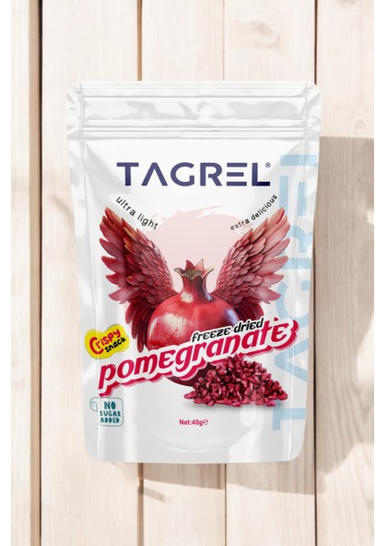 Nar Kurusu 40GR. Sağlıklı Atıştırmalık Meyve Cipsi Dondurularak Kurutulmuş Freeze Dried Pomegranate