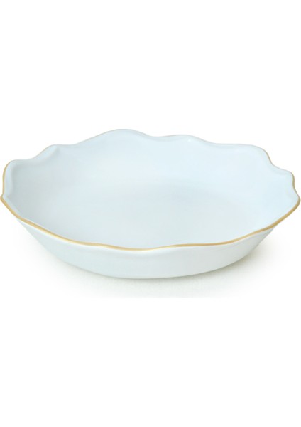 Beyaz Gold Fileli Romeo Yemek Takımı 24 Parça 6 Kişilik