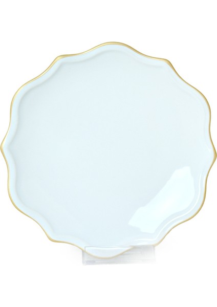 Beyaz Gold Fileli Romeo Yemek Takımı 24 Parça 6 Kişilik