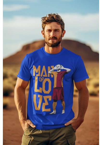 Mauro Futbolcu Man Of Love Forma Baskılı Unisex Tişört Regular Fit T-Shirt