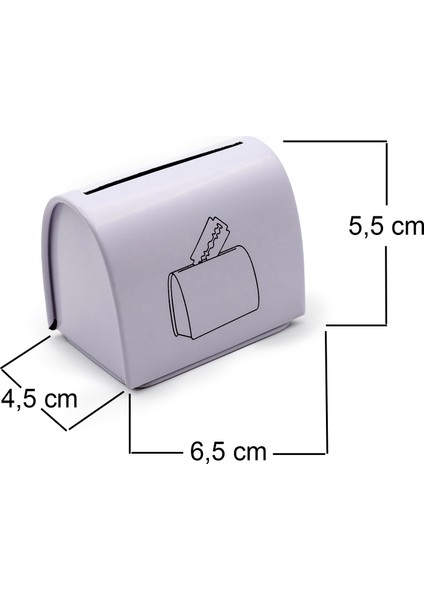 Metal Dizayn Jiletler Için Güvenli Saklama Atık Kutusu, Doğa Dostu Minik Tasarım, 80+ Jilet Kapasite indirimleri