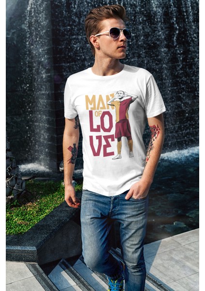 Mauro Futbolcu Man Of Love Forma Baskılı Unisex Tişört Regular Fit T-Shirt modelleri