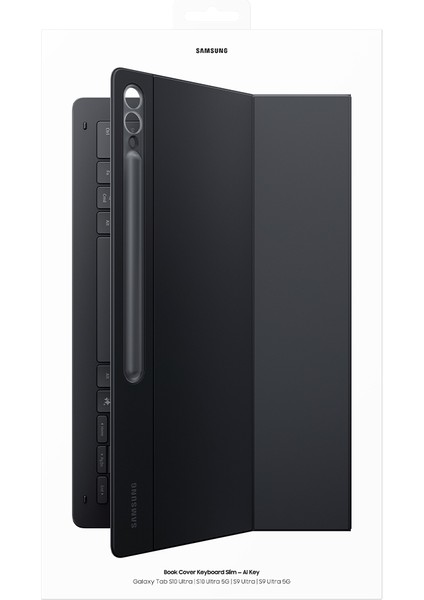Tab S10 / S9 Ultra Ince Klavyeli Kılıf (Galaxy Aı) - Siyah fırsatları