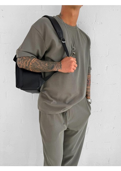 Erkek Regular Fit Beli Lastikli Rahat Eşofman Yeşil fırsatları