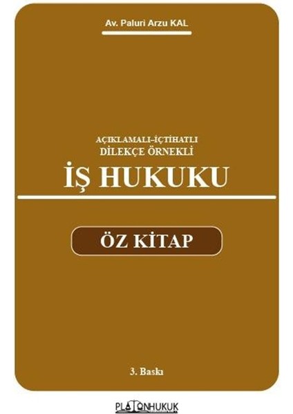 Açıklamalı–içtihatlı–dilekçe Örnekli Iş Hukuku Öz Kitap 3. Baskı