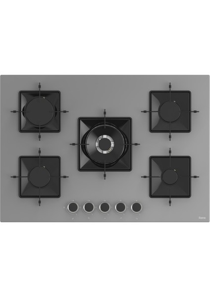 Flowart Florenz Plus Gri 3'lü Ankastre Set ( QBL63CPR-SS038-D079 )