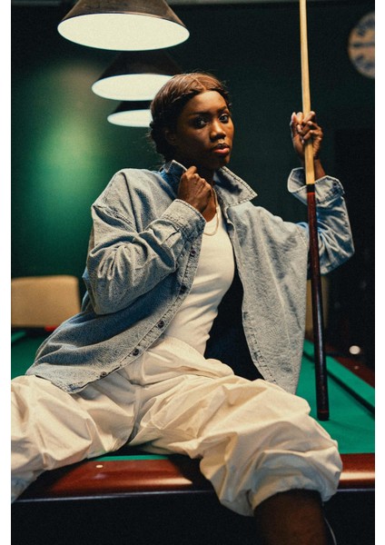 Erkek Denim Görünümlü Desenli Regular Fit Gömlek Mavi modelleri