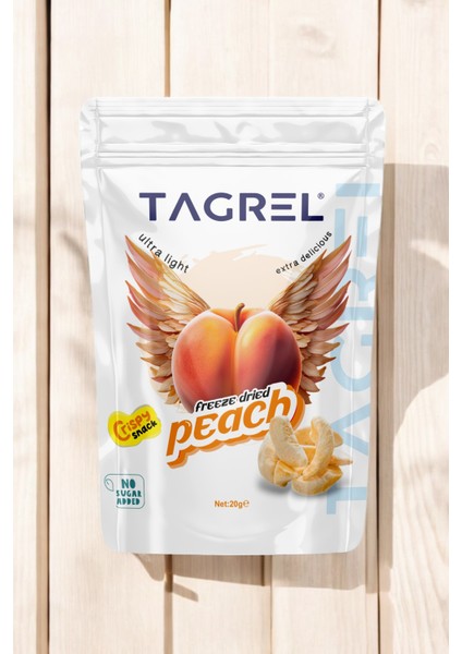 Şeftali Kurusu 20GR. Sağlıklı Atıştırmalık Meyve Cipsi Dondurularak Kurutulmuş - Freeze Dried Peach