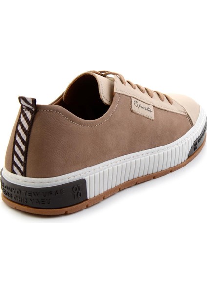 Bej Leather Erkek Sneaker E01018033543 modelleri