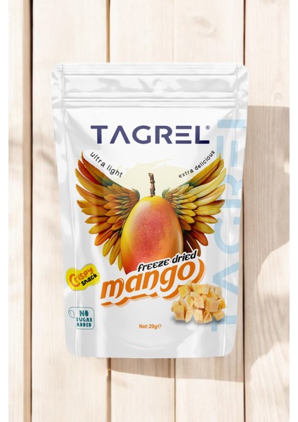 Mango Kurusu 20GR. Sağlıklı Atıştırmalık Meyve Cipsi Dondurularak Kurutulmuş - Freeze Dried Mango