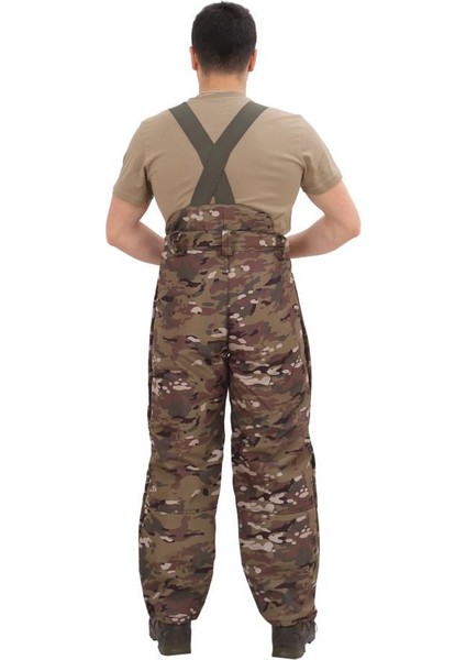 Outdoor Softshell Su Geçirmez Kışlık Erkek Pantolon (Salopet Askılı), Kamuflaj Renk fırsatları