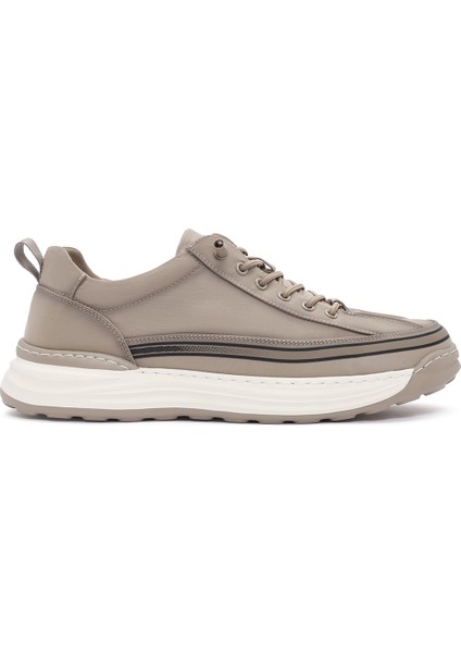 Erkek Bej Bağcıklı Kumaş Sneaker 25SFD69386F