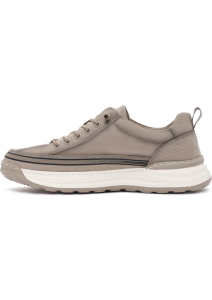 Erkek Bej Bağcıklı Kumaş Sneaker 25SFD69386F