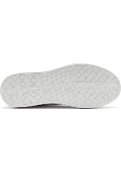 Erkek Beyaz Bağcıklı Deri Sneaker 25SFD692418