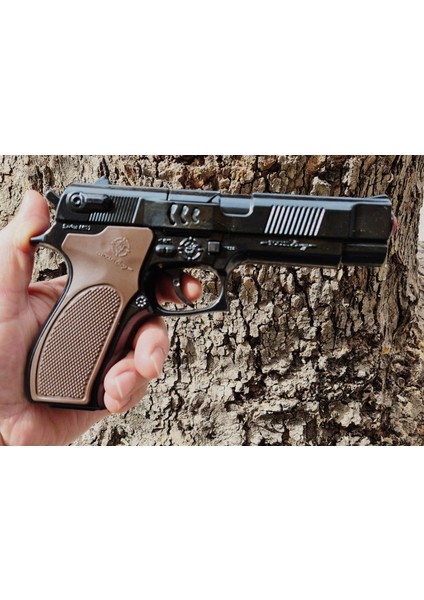 Oyuncak Baretta Silah Kapsül Patlatan Polis Tabanca Ful Demir Ağır Metal 22 cm 5 Paketli fırsatları