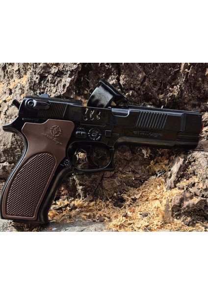 Oyuncak Baretta Silah Kapsül Patlatan Polis Tabanca Ful Demir Ağır Metal 22 cm 5 Paketli indirimleri