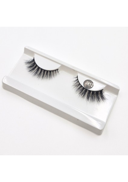 Doğal Görünümlü Gerçek Kıl Tam Boy İpek Takma Kirpik (1 Çift) - Mink Eyelash No: Jh12