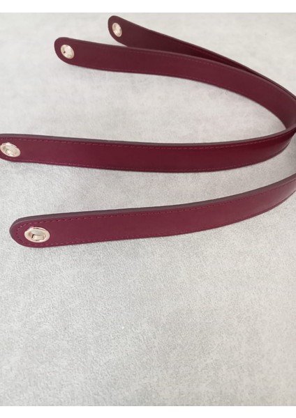 60 cm Kuşgözü Detaylı Rugan Çiftli Çanta Sapı