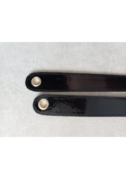 60 cm Kuşgözü Detaylı Rugan Çiftli Çanta Sapı modelleri