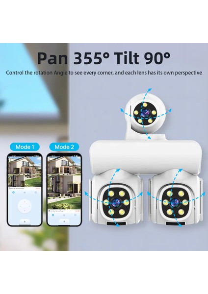 Full Hd 4g/wifi Video Gözetim Kamera Açık 6k 360' 3ptz K 3ekran 3lensler Wifi Güvenlik Kamerası fiyatları