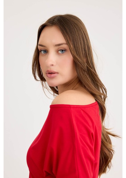 Kayık Yaka Kısa Kol Modal Bluz fiyatları