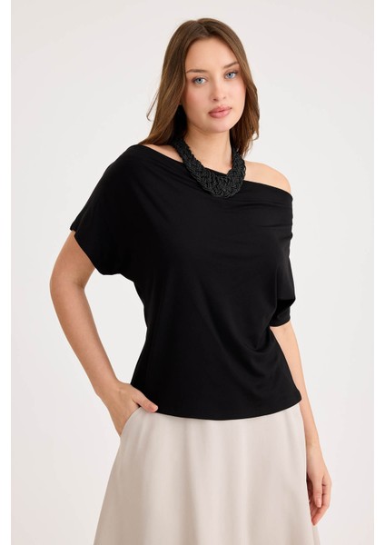 Degaje Yaka Dökümlü Bluz modelleri