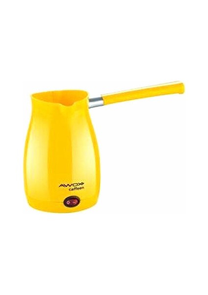 Awox Caffeen Sarı Elektrikli Cezve Türk Kahvesi Makinesi Plastik 0.4lt - 5 Fincan 1000W (4604)