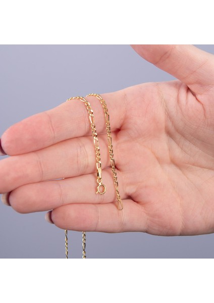 14 Ayar 45 cm Figaro Altın Zincir Kolye 1,98 gr modelleri