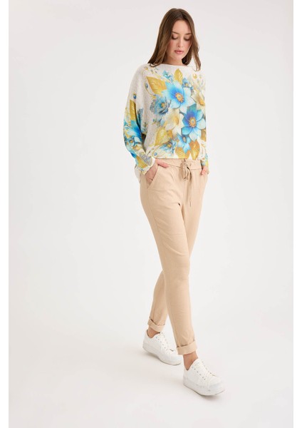 Beli Simli Bağcıklı Havuç Kesim Pantolon fiyatları