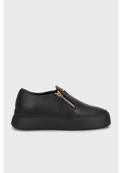 Deri Logolu Kalın Tabanlı Sneaker Ayakkabı Erkek Ayakkabı EU40010